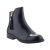 GEOX AGATA fekete bőr lélegző talpú cipzáras félcsizma