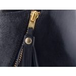 GEOX AGATA fekete bőr lélegző talpú cipzáras félcsizma