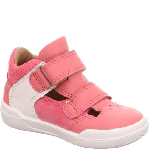 Superfit Superfree rózsaszín 2 tépőzáras zárt orrú bare fit bőr kislány gyerekszandál-gyerekcipő (1-000547-5500)