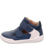 Superfit Superfree sötétkék 2 tépőzáras zárt orrú bare fit bőr kisfiú gyerekszandál-gyerekcipő (1-000547-8000)