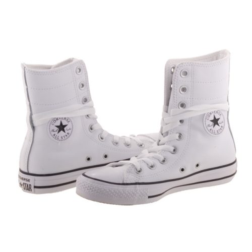 CONVERSE CHUCK TAYLOR ALL STAR HI fehér fűzős bőr magas cipő