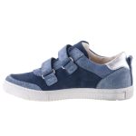 LEPI 2 tépőzáras sötétkék-metál rózsa CSILLAGOS bőr félcipő