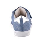 LEPI 2 tépőzáras sötétkék-metál rózsa CSILLAGOS bőr félcipő