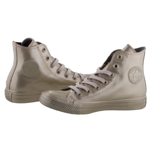 CONVERSE CHUCK TAYLOR ALL STAR METALLIC RUBBER bézs magasszárú fűzős cipő