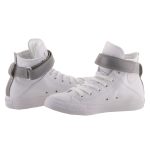 CONVERSE ALL STAR BREA fehér bőr FÉNYVISSZAVERŐS magasszárú fűzős/tépőzáras cipő