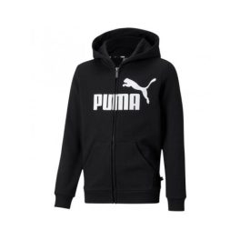 Puma ESS Big Logo FZ fekete cipzáras kapucnis gyerek melegítőfelső   Puma ESS Big Logo FZ fekete cipzáras kapucnis gyerek melegítőfelső
