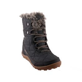 Columbia Minx Shorty III fekete fűzős szőrme béléses vízálló női téli csizma   Columbia Minx Shorty III fekete fűzős szőrme béléses vízálló női téli csizma