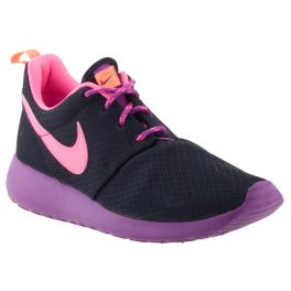 SZÍNHIBÁS NIKE ROSHE ONE (GS) fekete/lila/rózsa fűzős sportcipő   SZÍNHIBÁS NIKE ROSHE ONE (GS) fekete/lila/rózsa fűzős sportcipő