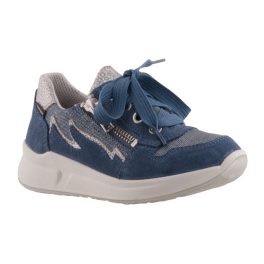 SUPERFIT GTX VÍZÁLLÓ fűzős/cipzáros kék/ezüst csillogós cipő   SUPERFIT GTX VÍZÁLLÓ fűzős/cipzáros kék/ezüst csillogós cipő