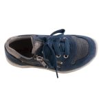 SUPERFIT GTX VÍZÁLLÓ fűzős/cipzáros kék/ezüst csillogós cipő