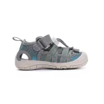 D.D.Step szürke-kék halacskás tépőzáras-összehúzós Quick dry (gyorsan száradó) textil kisfiú gyerekszandál (G065-61161B)