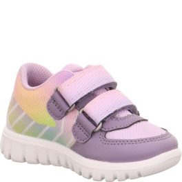   Superfit Sport7 Mini lila-rózsaszín-színes 2 tépőzáras textil kislány gyerekcipő (1-006183-8500)
