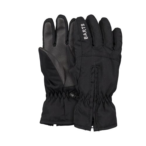 BARTS ZIPPER GLOVES fekete 5 ujjas cipzáros gyerek síkesztyű (2-7)