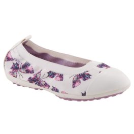 GEOX PIUMA BALLERINA fehér/lila PILLANGÓS gumis balerina cipő   GEOX PIUMA BALLERINA fehér/lila PILLANGÓS gumis balerina cipő