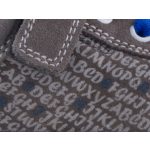 SIESTA-RICHTER szürke/kék tépős/gumis FitMI talpbetétes bőr félcipő