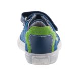 SIESTA-RICHTER kék/zöld tépős/gumis FitMI talpbetétes nubuk bőr félcipő