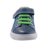 SIESTA-RICHTER kék/zöld tépős/gumis FitMI talpbetétes nubuk bőr félcipő