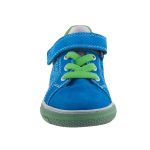 SIESTA-RICHTER tengerkék/zöld tépős/gumis FitMI talpbetétes bőr félcipő