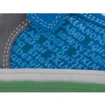 SIESTA-RICHTER tengerkék/zöld tépős/gumis FitMI talpbetétes bőr félcipő