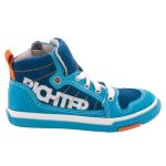 SIESTA-RICHTER cipzáras fűzős türkizkék/kék cipő