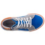 Siesta-Richter kék-szürke-rozsda fűzős-cipzáras FitMI talpbetétes magasszárú fiú cipő