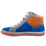 Siesta-Richter kék-szürke-rozsda fűzős-cipzáras FitMI talpbetétes magasszárú fiú cipő