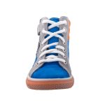 Siesta-Richter kék-szürke-rozsda fűzős-cipzáras FitMI talpbetétes magasszárú fiú cipő