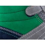 SIESTA-RICHTER kék/szürke/zöld fűzős cipzáras FitMI talpbetétes magasszárú cipő