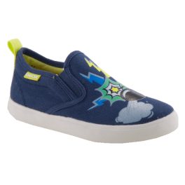 GEOX KIWI BOY sötétkék/citrom gumis lélegző talpú félcipő   GEOX KIWI BOY sötétkék/citrom gumis lélegző talpú félcipő