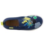 GEOX KIWI BOY sötétkék/citrom gumis lélegző talpú félcipő