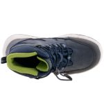 Siesta-Richter magas szárú összehúzós sötétkék-fekete-lime Sympatex(Vízálló) nubuk bundás téli bakancs