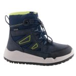 Siesta-Richter magas szárú összehúzós sötétkék-fekete-lime Sympatex(Vízálló) nubuk bundás téli bakancs