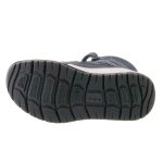 Siesta-Richter magas szárú tépőzáras sötétkék-fekete-lime Sympatex(Vízálló) nubuk bundás téli bakancs