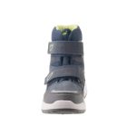 Siesta-Richter magas szárú tépőzáras sötétkék-fekete-lime Sympatex(Vízálló) nubuk bundás téli bakancs