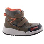 Siesta-Richter magas szárú 2 tépőzáras katonazöld-narancs Sympatex (Vízálló) bundás téli fiú bakancs