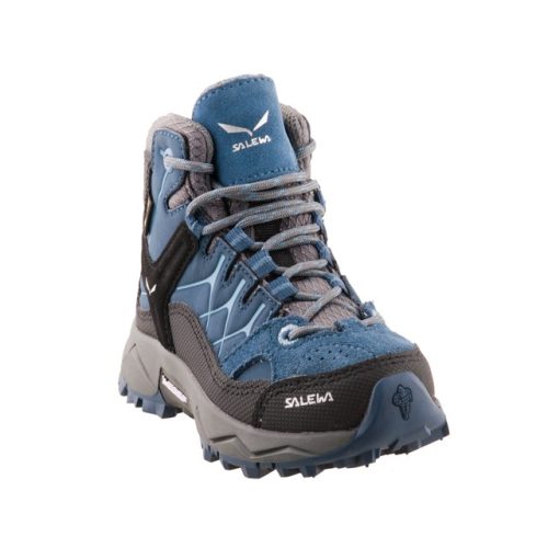 Salewa Jr Alp Trainer Mid sötétkék-szürke fűzős GTX (vízálló) bakancs