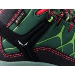 Salewa Jr Alp Trainer Mid mohazöld-narancssárga fűzős GTX (vízálló) bakancs
