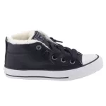 CONVERSE Chuck Taylor fekete BUNDÁS bőr MAGASSZÁRÚ fűzős cipő