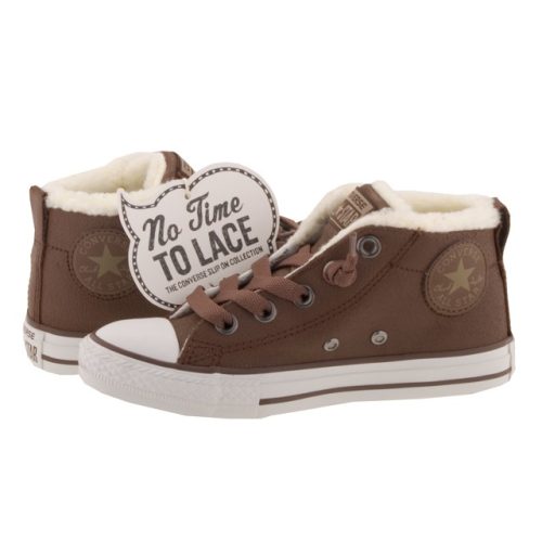 CONVERSE Chuck Taylor barna BUNDÁS bőr MAGASSZÁRÚ fűzős cipő 28-38.5