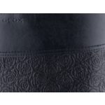 GEOX CRISSY BLACK fekete virág hímzett cipzáras bőr lélegző talpú csizma