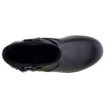 GEOX CRISSY BLACK fekete VÍZÁLLÓ 2 csatos cipzáras bőr lélegző talpú csizma