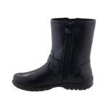 GEOX CRISSY BLACK fekete VÍZÁLLÓ 2 csatos cipzáras bőr lélegző talpú csizma