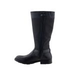 GEOX SOFIA fekete matt gyöngyvászon/bőr AMPHIBIOX VÍZÁLLÓ cipzáras lélegző csizma