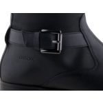 GEOX SOFIA fekete matt gyöngyvászon/bőr AMPHIBIOX VÍZÁLLÓ cipzáras lélegző csizma