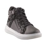 Superfit fekete csillogós fűzős-cipzáras GTX (Vízálló) melegbéléses lány cipő