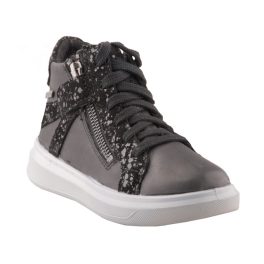 Superfit fekete csillogós fűzős-cipzáras GTX (Vízálló) melegbéléses lány cipő   Superfit fekete csillogós fűzős-cipzáras GTX (Vízálló) melegbéléses lány cipő