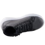 Superfit fekete csillogós fűzős-cipzáras GTX (Vízálló) melegbéléses lány cipő