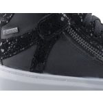 Superfit fekete csillogós fűzős-cipzáras GTX (Vízálló) melegbéléses lány cipő