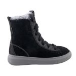 Superfit fekete csillámos fűzős-cipzáras GTX (Vízálló) bélelt velúrbőr magasszárú lány téli cipő