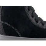 Superfit fekete csillámos fűzős-cipzáras GTX (Vízálló) bélelt velúrbőr magasszárú lány téli cipő